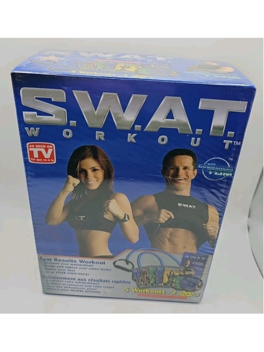 S.W.A.T. Workout 5 Workouts 2 DVD's With Resistance Band New Sealed Box Set